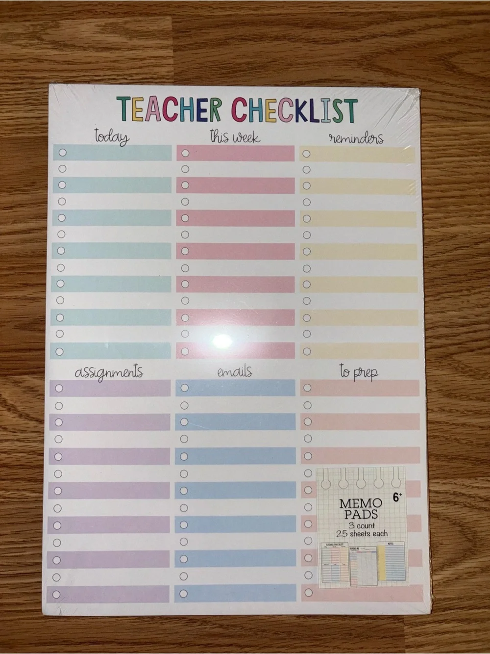 Teacher Checklist Memo Pads